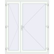 Вхідні двері 1800x2200 мм REHAU Brillant-Design BLACK_BROWN ззовні