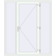 Entrance doors 1800x2100 mm DOOR KORSA OPTIMUM REHAU BRILLANT