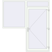 Entrance doors 2200x2400 mm DOOR KORSA ALU STANDARD 72