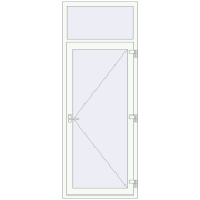 Вхідні двері 950x2500 мм REHAU SYNEGO