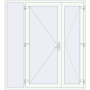 ECO-ENERGIE + (ouverture vers extérieur OPTIMUM REHAU Т118/70) 2000x2200 mm