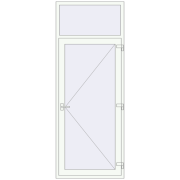 Entrance doors 1000x2600 mm DOOR KORSA OPTIMUM REHAU BRILLANT