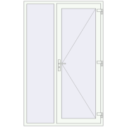 ECO-ENERGIE + (ouverture vers extérieur OPTIMUM REHAU Т118/70) 1400x2200 mm