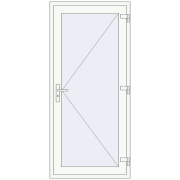 Entrance doors 860x2000 mm DOOR KORSA OPTIMUM REHAU BRILLANT