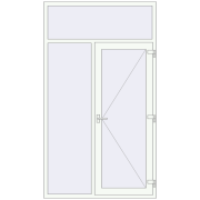 Entrance doors 1430x2500 mm DOOR KORSA OPTIMUM REHAU BRILLANT