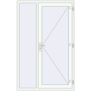 Entrance doors 1340x2100 mm DOOR KORSA OPTIMUM REHAU BRILLANT