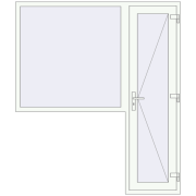 DOOR KORSA OPTIMUM REHAU BRILLANT 1800x2100 mm