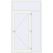 Entrance doors 1450x2500 mm DOOR KORSA OPTIMUM REHAU BRILLANT