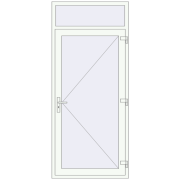 DOOR KORSA OPTIMUM REHAU BRILLANT 1020x2351 mm RAL 9016 Traffic white two-sided