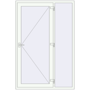 Drzwi zewnętrzne 1400x2100 mm DOOR KORSA OPTIMUM REHAU BRILLANT