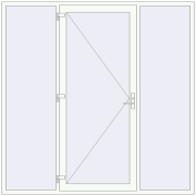 Entrance doors 2400x2400 mm DOOR KORSA ENERGY-SAVING REHAU SYNEGO
