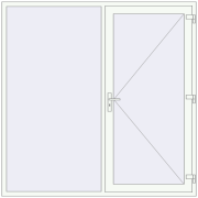 Entrance doors 2100x2100 mm DOOR KORSA OPTIMUM REHAU BRILLANT