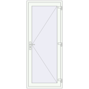 Вхідні двері 920x2170 мм REHAU SYNEGO RAL 9016 Traffic white з двох сторін