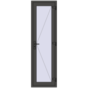 DOOR KORSA OPTIMUM REHAU BRILLANT 650x2200 mm BASALT_GREY two-sided
