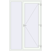 ECO-ENERGIE + (ouverture vers extérieur OPTIMUM REHAU Т118/70) 1400x2200 mm