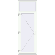 DOOR KORSA OPTIMUM (REHAU Brillant Design) 900x2600 mm
