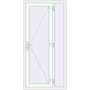 Entrance doors 1000x2085 mm DOOR KORSA OPTIMUM REHAU BRILLANT