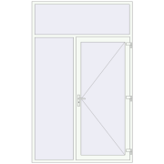 Drzwi zewnętrzne 1750x2800 mm DOOR KORSA ENERGY-SAVING REHAU SYNEGO RAL 9016 Traffic white dwustronny