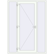 Entrance doors 1600x2200 mm DOOR KORSA OPTIMUM REHAU BRILLANT