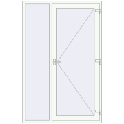 BASE (REHAU Т118/60) opens to the outside 1400x2150 mm