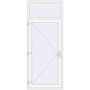 DOOR KORSA ENERGY-SAVING REHAU SYNEGO 1020x2560 mm BLACK_BROWN external