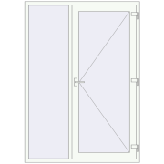 BASE (REHAU Т118/60) opens to the outside 1500x2100 mm