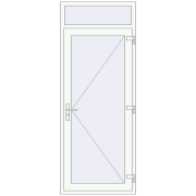 DOOR KORSA OPTIMUM REHAU BRILLANT 900x2300 mm