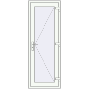 Вхідні двері 700x1900 мм REHAU Euro-Design 60 RAL 9016 Traffic white з двох сторін