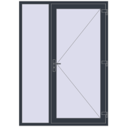 Entrance doors 1500x2100 mm DOOR KORSA OPTIMUM REHAU BRILLANT