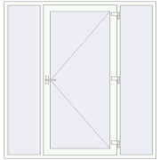 Entrance doors 1980x2045 mm DOOR KORSA OPTIMUM REHAU BRILLANT