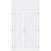 Entrance doors 1400x2600 mm DOOR KORSA ENERGY-SAVING REHAU SYNEGO