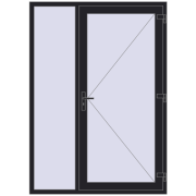 Entrance doors 1500x2100 mm DOOR KORSA OPTIMUM REHAU BRILLANT