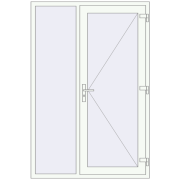 DOOR KORSA OPTIMUM REHAU BRILLANT 1350x2015 mm ANTHRACITE_GREY_STRUKTURAL external