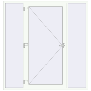 Entrance doors 2000x2095 mm DOOR KORSA OPTIMUM REHAU BRILLANT