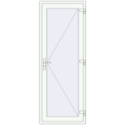 Entrance doors 830x2200 mm DOOR KORSA OPTIMUM REHAU BRILLANT