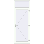 DOOR KORSA OPTIMUM REHAU BRILLANT 950x2600 mm