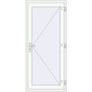 Entrance doors 930x2000 mm DOOR KORSA ENERGY-SAVING REHAU SYNEGO