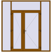 Entrance doors 2400x2500 mm DOOR KORSA ENERGY-SAVING REHAU SYNEGO