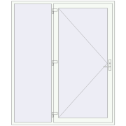 Entrance doors 1888x2260 mm DOOR KORSA ALU STANDARD 72 RAL 9016 Traffic white two-sided