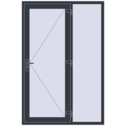Entrance doors 1400x2100 mm DOOR KORSA OPTIMUM REHAU BRILLANT
