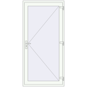 Entrance doors 1050x2160 mm DOOR KORSA OPTIMUM REHAU BRILLANT