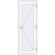 Вхідні двері 670x1900 мм REHAU Euro-Design 60