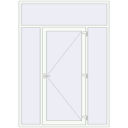 Entrance doors 1900x2650 mm DOOR KORSA OPTIMUM REHAU BRILLANT