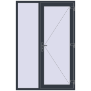 DOOR KORSA OPTIMUM (REHAU Brillant Design) 1400x2100 mm