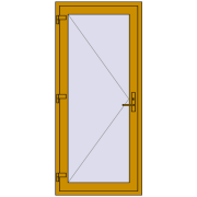 DOOR KORSA ALU STANDARD 72 900x2010 mm