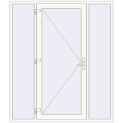 Entrance doors 1800x2100 mm DOOR KORSA OPTIMUM REHAU BRILLANT