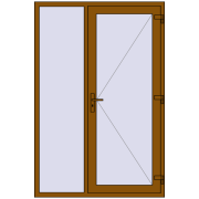 Entrance doors 1400x2100 mm DOOR KORSA OPTIMUM REHAU BRILLANT