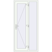 Entrance doors 1000x2100 mm DOOR KORSA OPTIMUM REHAU BRILLANT