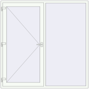 Drzwi zewnętrzne 2000x2000 mm DOOR KORSA ENERGY-SAVING REHAU SYNEGO