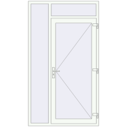 Entrance doors 1300x2300 mm DOOR KORSA OPTIMUM REHAU BRILLANT
